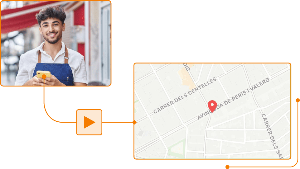 Geolocated clock-in for remote employees in TramitApp