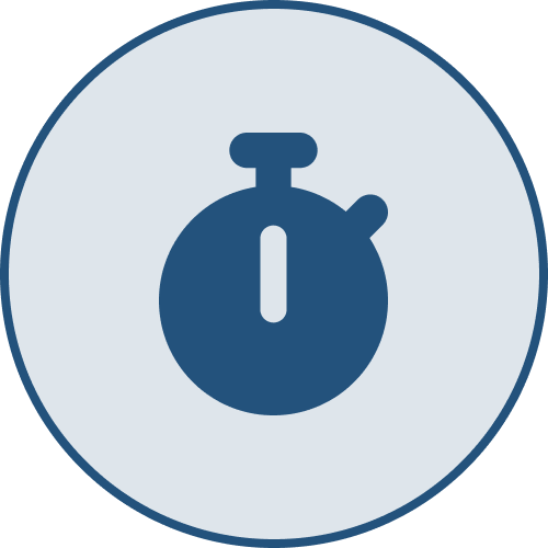 Icono de circulo control horario reloj