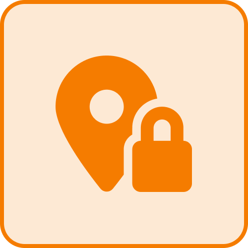 Icono de localizacion bloqueada zona restringida area