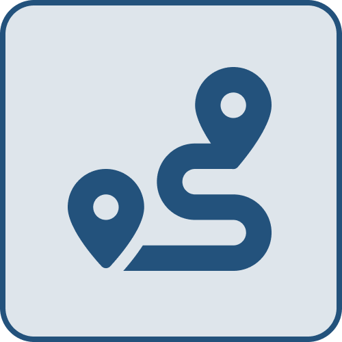 Icono de seguimiento camino