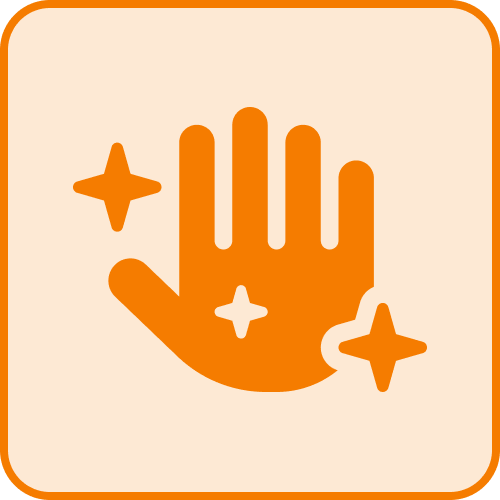 Icono de sin contacto manos