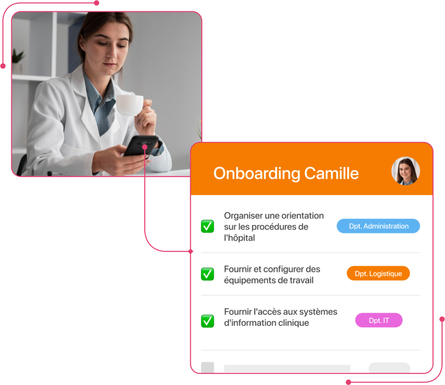 Captura de clinica enfermera medica salud onboarding general FR en TramitApp