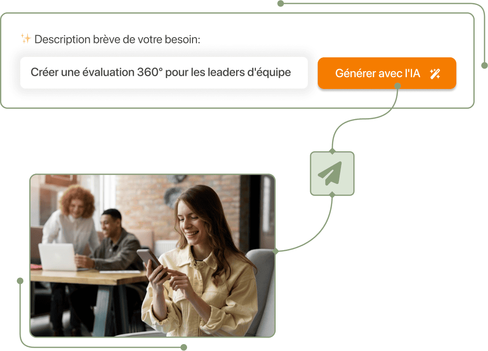 Capture d'écran d'une évaluation 360º dans TramitApp