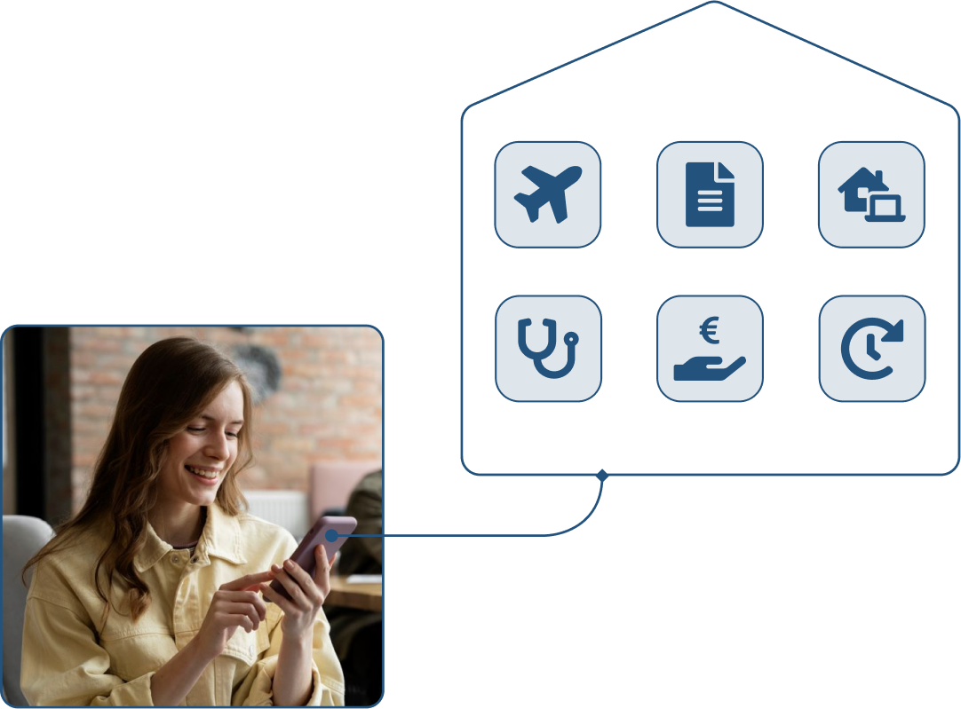 Portal del empleado de TramitApp en el móvil