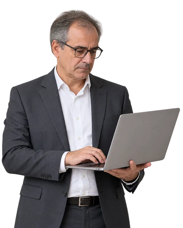 Responsable conformité traitant un signalement sur son ordinateur portable avec la plateforme de signalement de TramitApp
