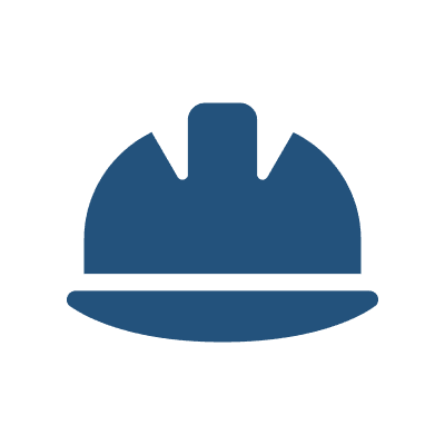 Icono de helmet safety blue