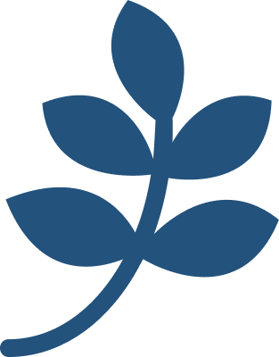 Icono de leaf sustainable blue