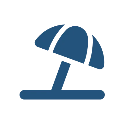 sector hotelero time-off umbrella icon
