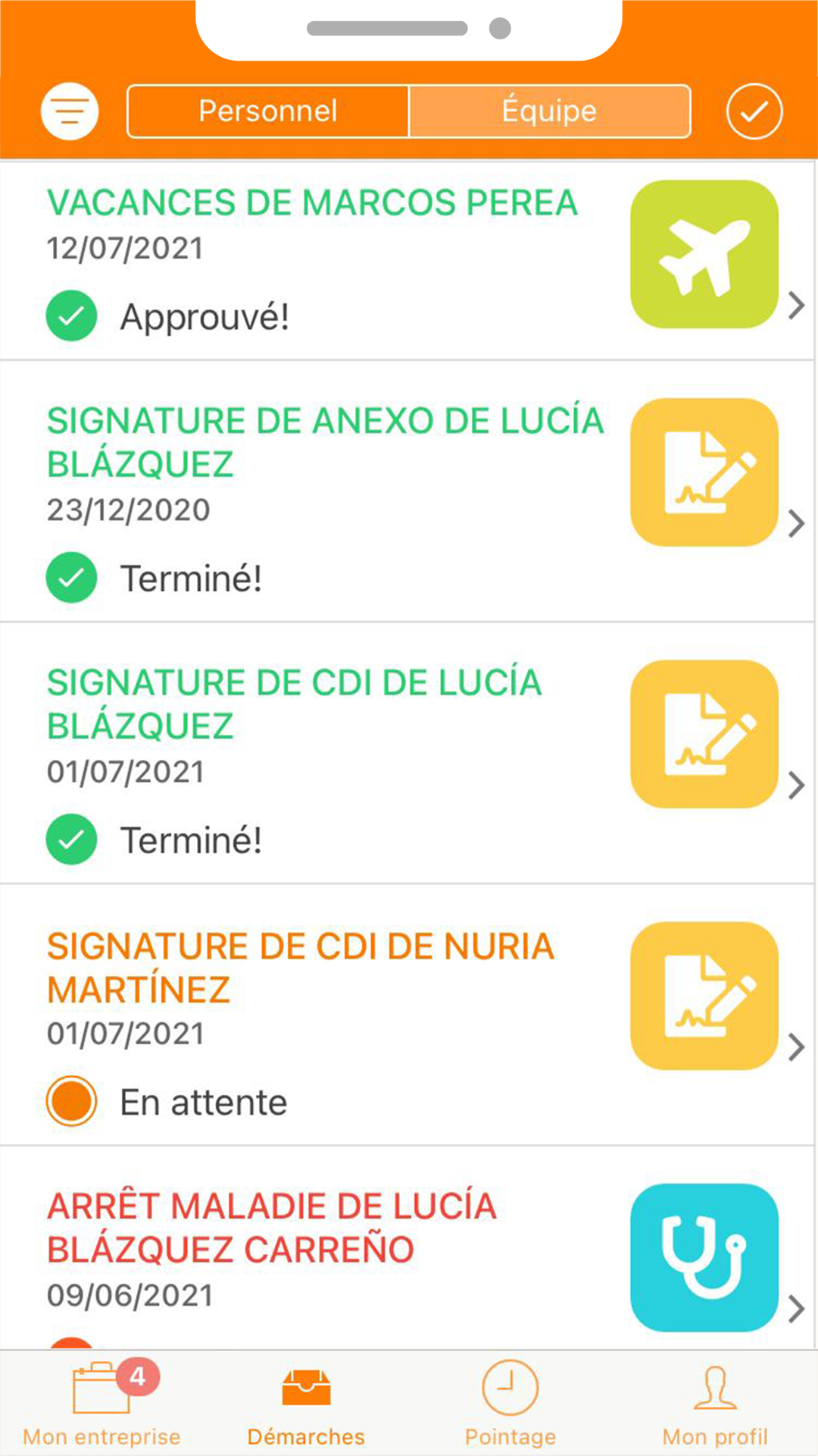 liste_des_demarches_mobile Liste des démarches et demandes des employés sur mobile