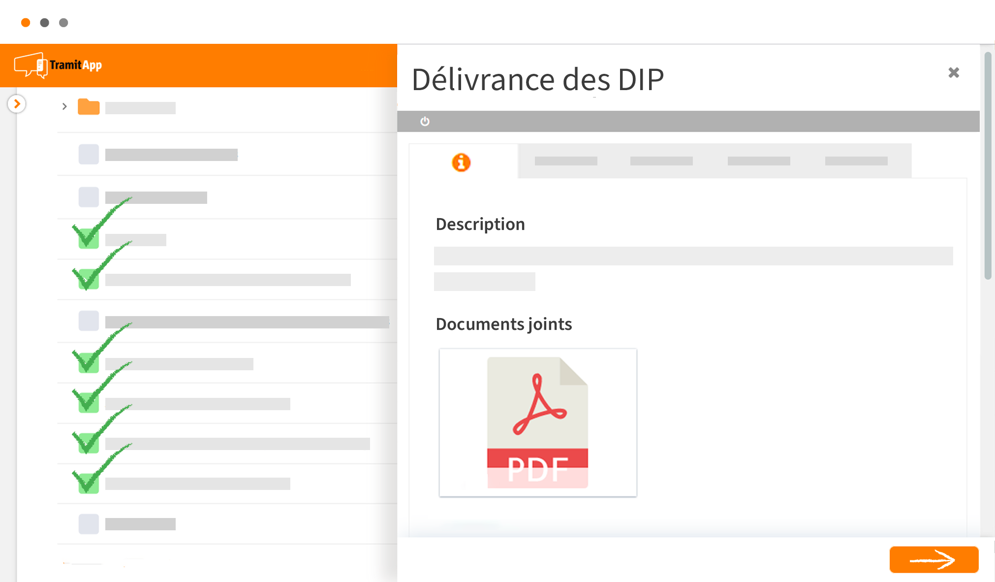 Mail certifie delivrance DIP EPI taches