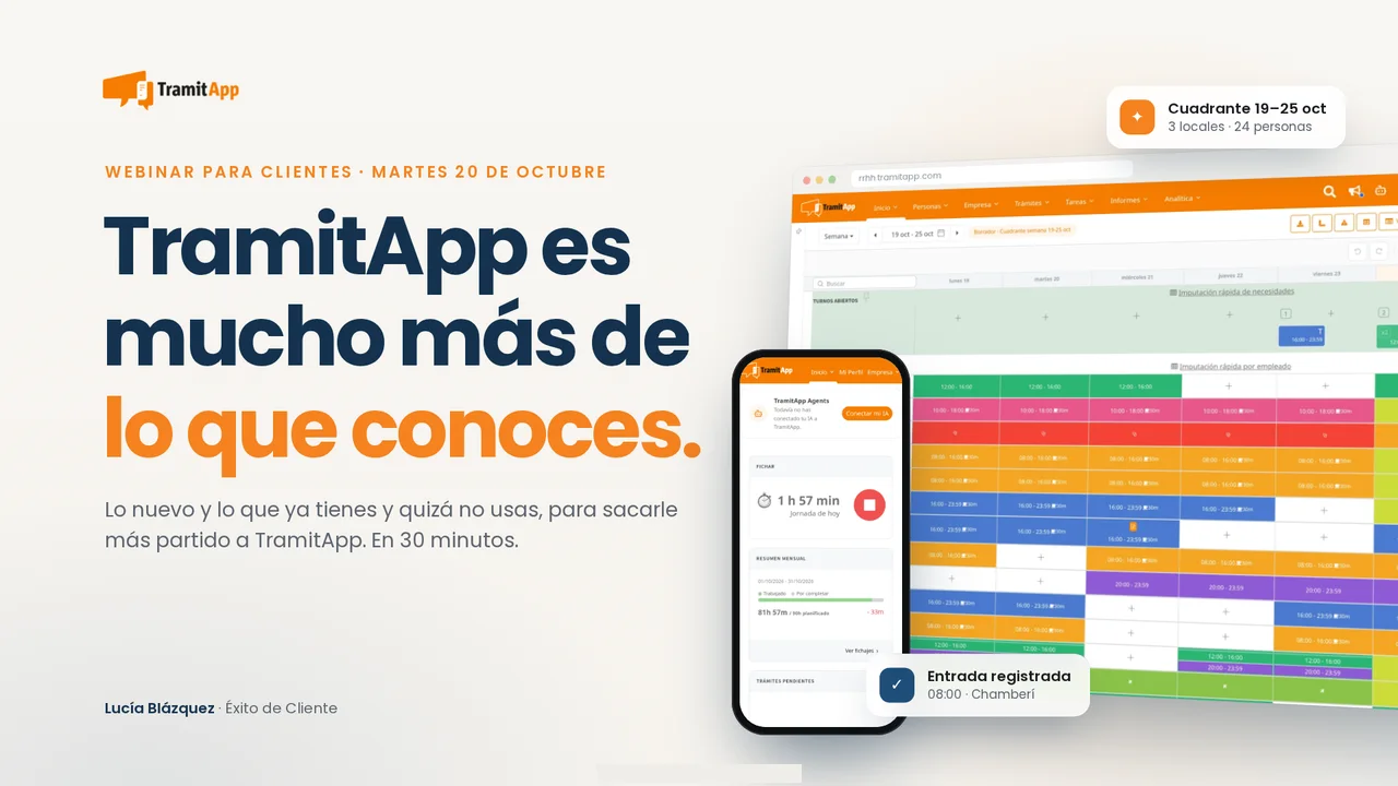 Portada del webinar TramitApp es mucho más de lo que conoces