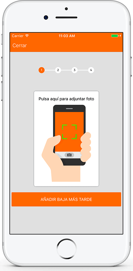 Empleado reporta baja médica desde APP Partes médicos desde el móvil