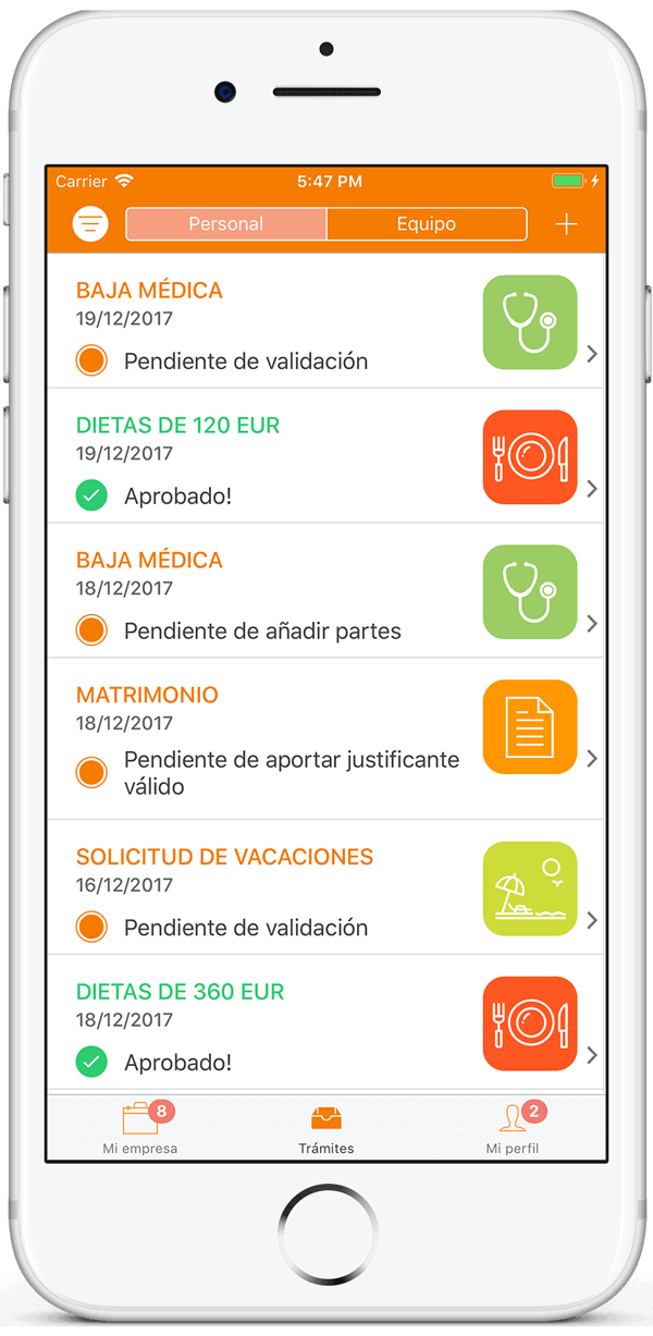 app de rrhh para empresas app del empleado