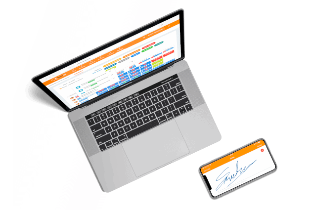 firma online gestor documental de empresa en el teléfono móvil